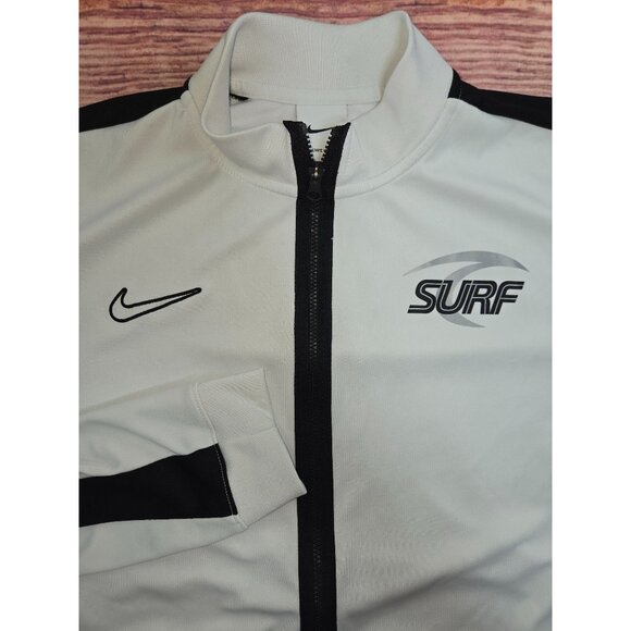 Nike Dri-Fit Surf Slim Fit Jacket Large White/Black Polyester - Picture 4 of 7